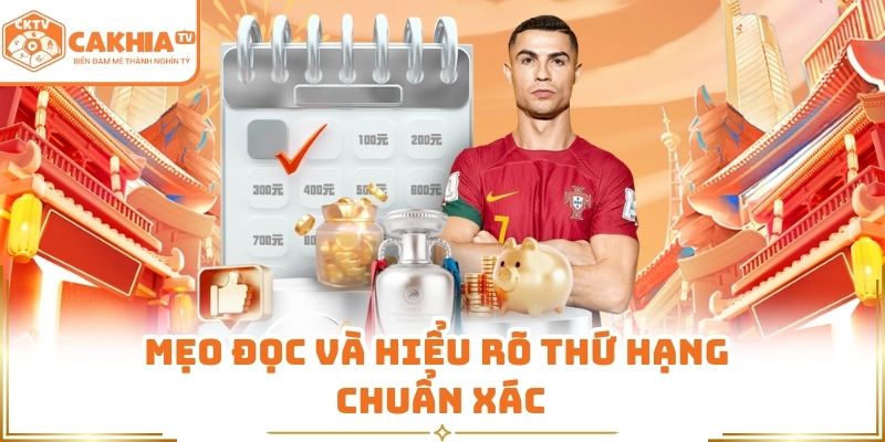 ý nghĩa của bảng xếp hạng đối với từng giải đấu